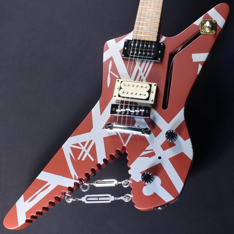 EVH Striped Series Shark (Burgundy with Silver Stripes/Pau Ferro