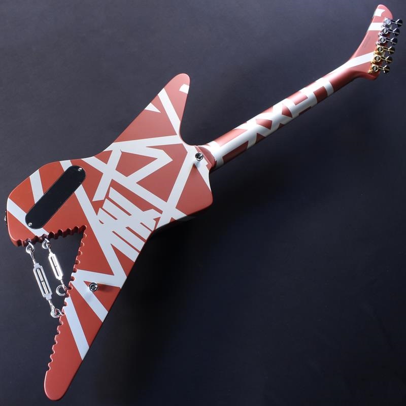 EVH Striped Series Shark (Burgundy with Silver Stripes/Pau