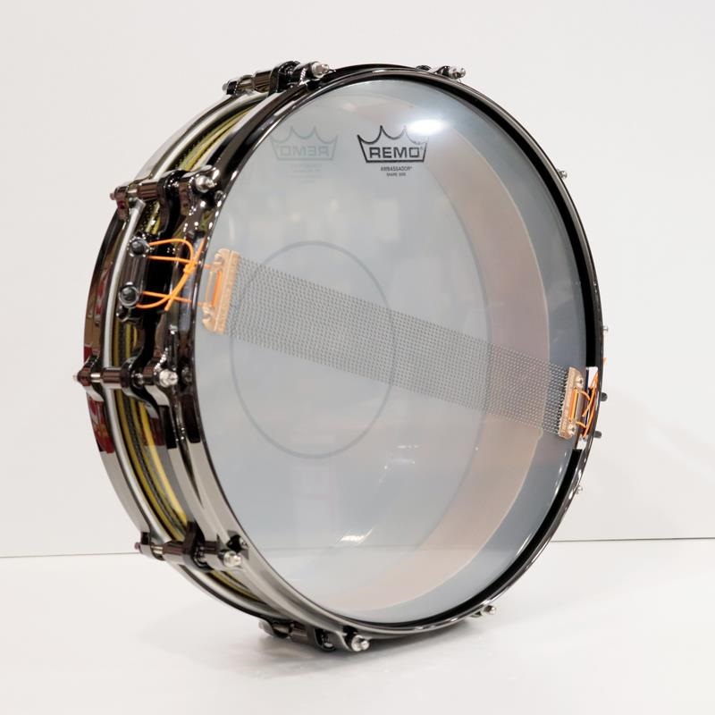 Pearl Masterworks Snare Drum 14x3.5 Free Floating - Gold Swirl on Black Carbon【イケベ楽器店創業50周年記念モデル】 画像5