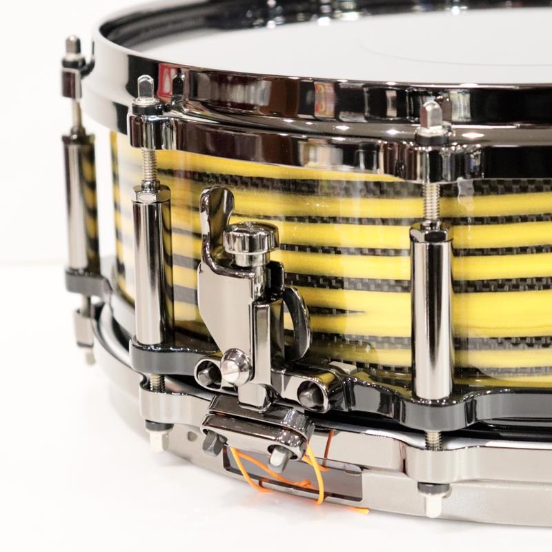 Pearl Masterworks Snare Drum 14x5 Free Floating - Gold Swirl on Black Carbon【イケベ楽器店創業50周年記念モデル】 画像2