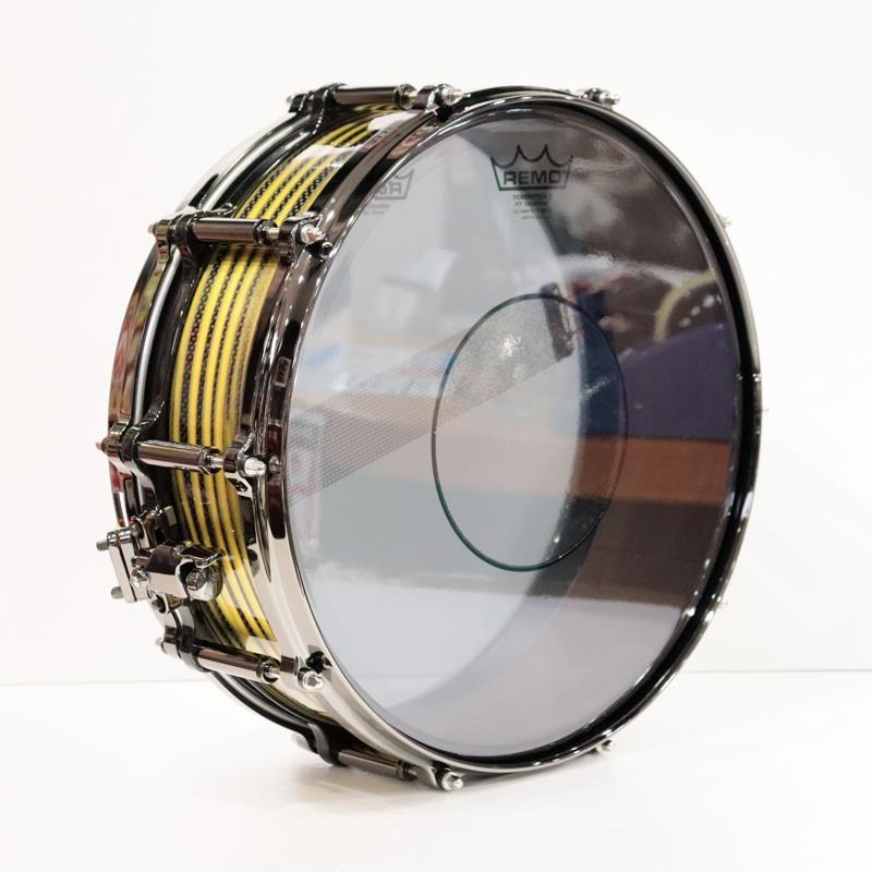 Pearl Masterworks Snare Drum 14x5 Free Floating - Gold Swirl on Black Carbon【イケベ楽器店創業50周年記念モデル】 画像4