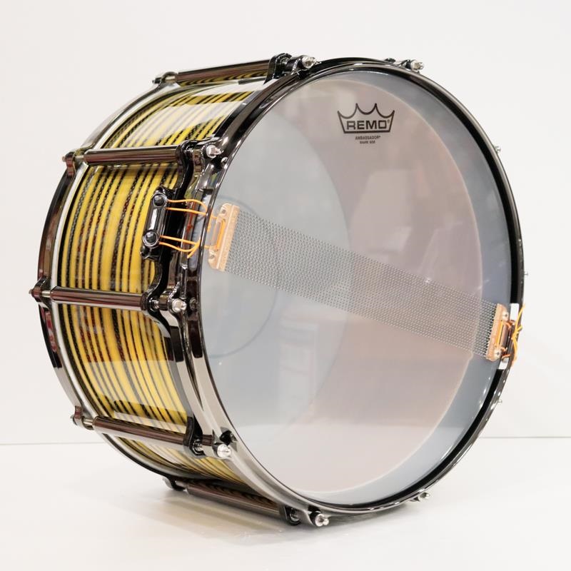 Pearl Masterworks Snare Drum 14x8 Free Floating - Gold Swirl on Black Carbon【イケベ楽器店創業50周年記念モデル】 画像5