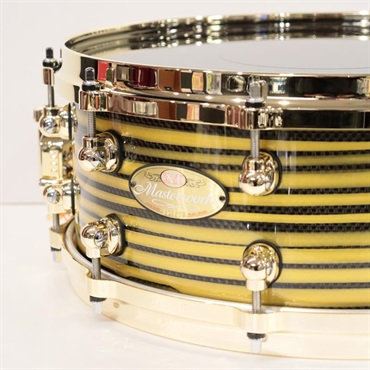 Pearl Masterworks Snare Drum 14x5.5  - Gold Swirl on Black Carbon【イケベ楽器店創業50周年記念モデル】 画像1