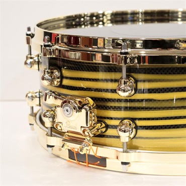 Pearl Masterworks Snare Drum 14x5.5  - Gold Swirl on Black Carbon【イケベ楽器店創業50周年記念モデル】 画像2