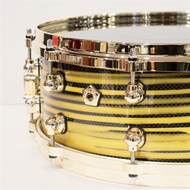 Pearl Masterworks Snare Drum 14x5.5  - Gold Swirl on Black Carbon【イケベ楽器店創業50周年記念モデル】 画像3
