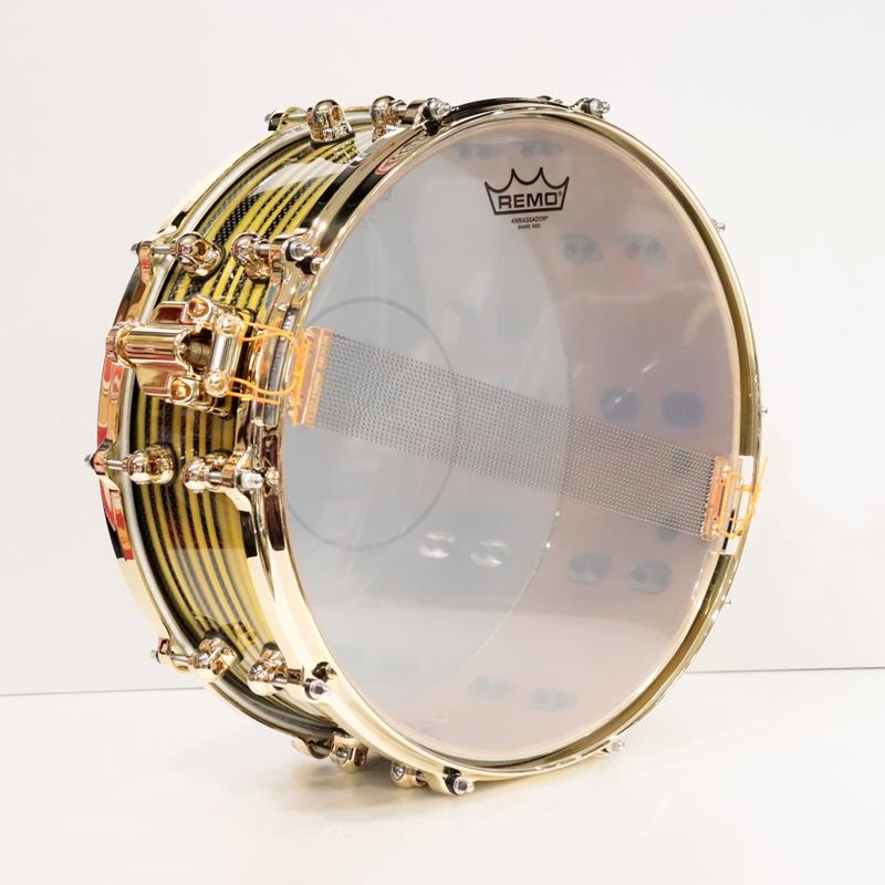 Pearl Masterworks Snare Drum 14x5.5  - Gold Swirl on Black Carbon【イケベ楽器店創業50周年記念モデル】 画像6