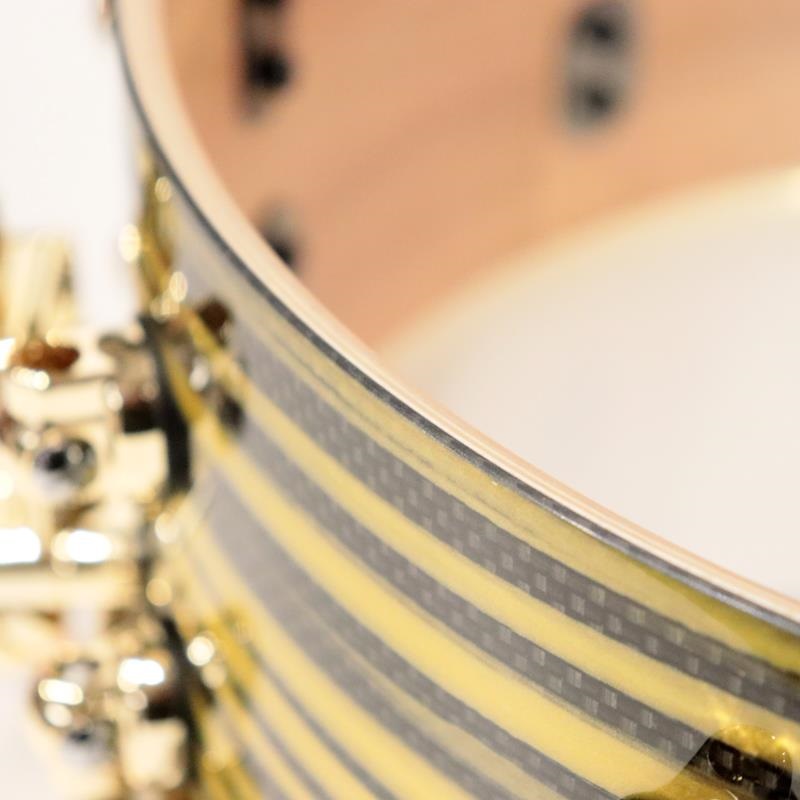 Pearl Masterworks Snare Drum 14x5.5  - Gold Swirl on Black Carbon【イケベ楽器店創業50周年記念モデル】 画像8