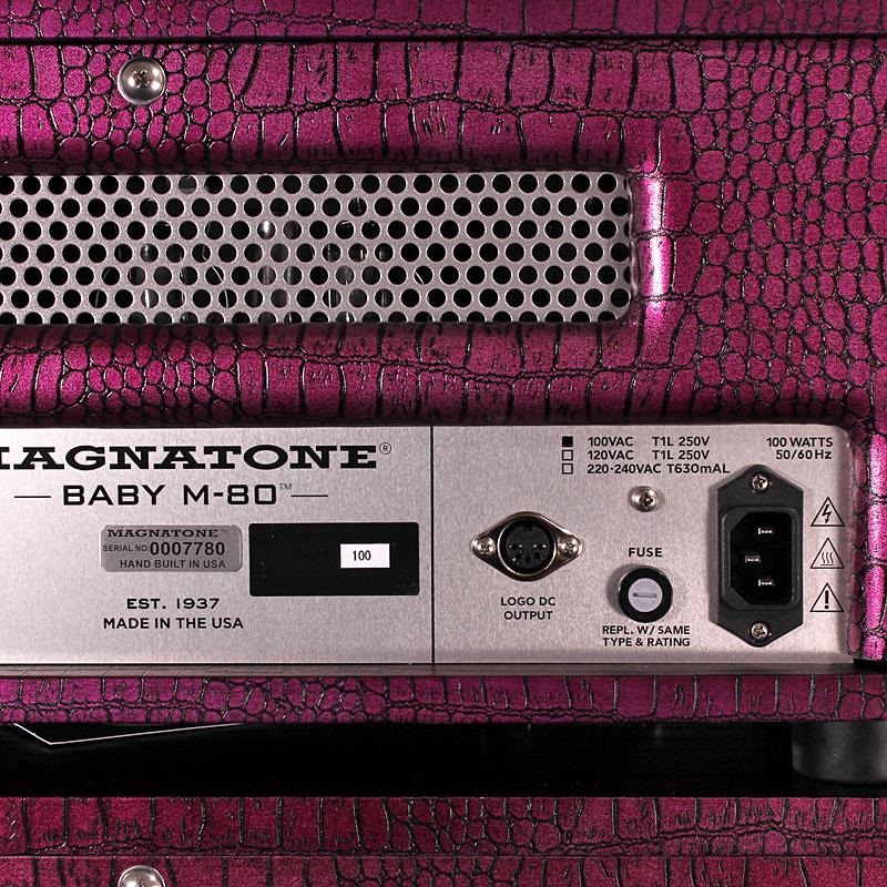 Magnatone Billy Gibbons Collection Baby M-80 Head & 1x10 Cabinet Set CHROME GRAPE 画像8