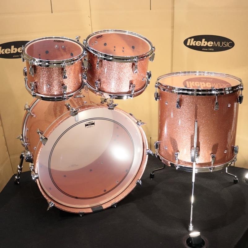 YAMAHA Absolute Hybrid Maple 4pcs Drum Set - ピンクシャンパンスパークル [AMB2216-PCS + AMP6F3-PCS] 画像1