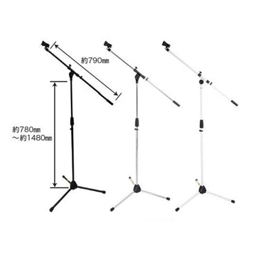 キョーリツ MBCS-02/BK (ブラック)(マイクスタンド)(ブームタイプ)(クリップ式マイクホルダー ソフトケース付き) 画像1