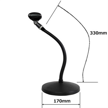 キョーリツ MDS-3/BK (マイクスタンド)(卓上)(グースネック)(マイクホルダー付き) 画像1