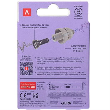 ALPINE HEARING PROTECTION ALPINE PARTY-PLUG-TPR 画像6