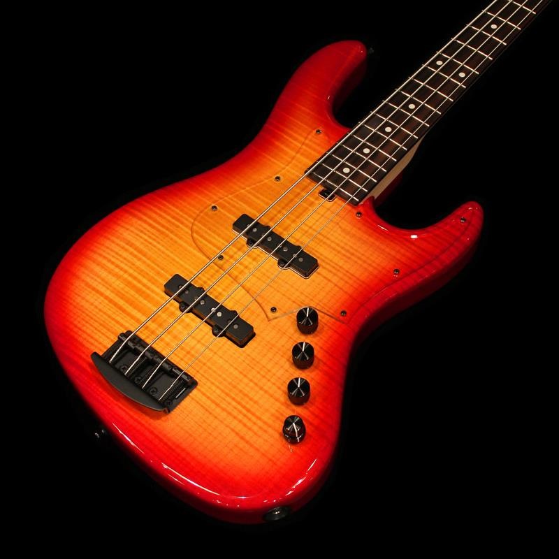 Kikuchi Guitars Custom 4st J Bass (Flame Maple Top / Cherry Sunburst) 画像1
