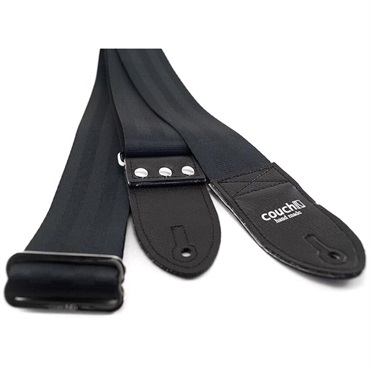 Couch Guitar Strap All Plain Black Vegan 画像1