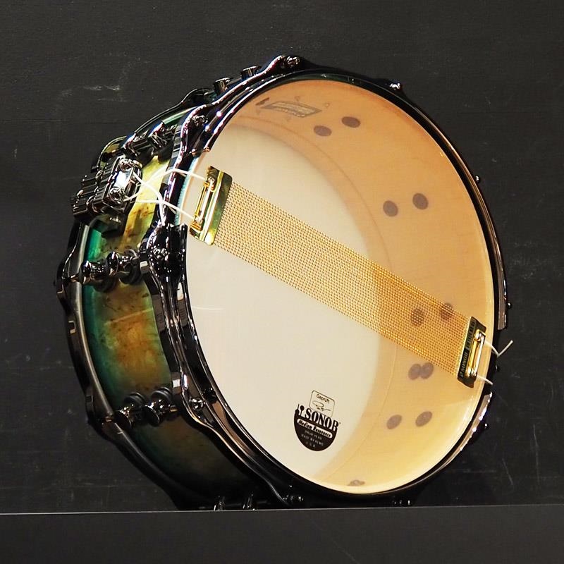 SONOR 【イケベ楽器店創業50周年記念モデル】SQ2 System Snare Drum - Maple Vintage 14x6 - Blue Burst on Scandinavian Birch 画像4