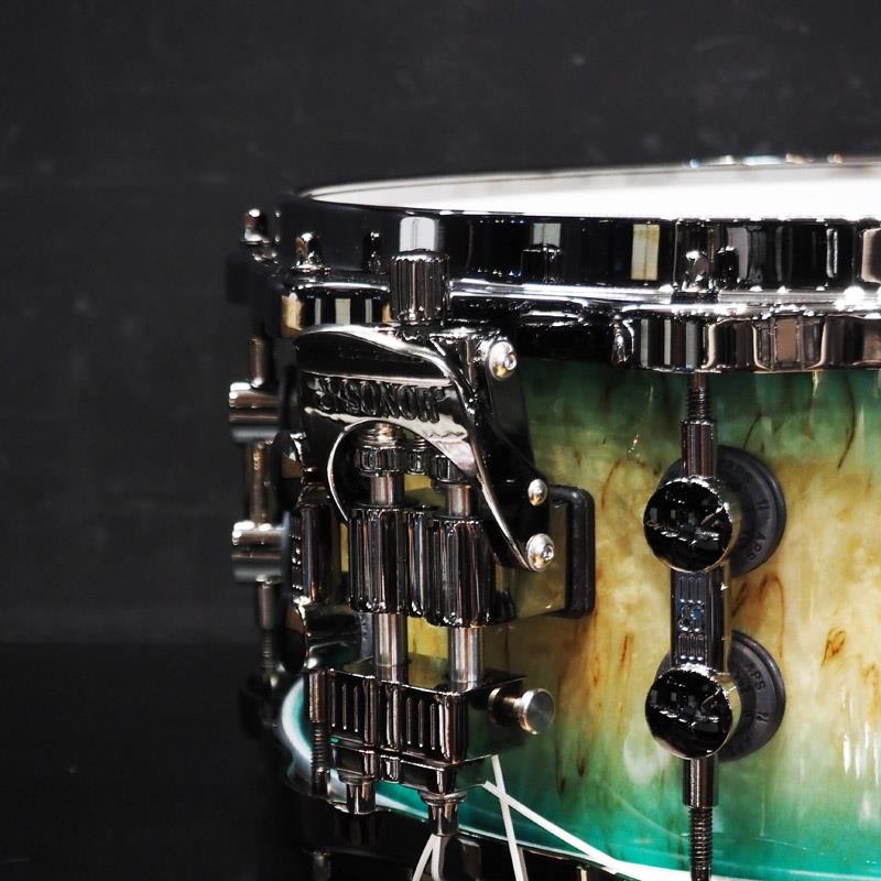 SONOR 【イケベ楽器店創業50周年記念モデル】SQ2 System Snare Drum - Maple Vintage 14x6 - Blue Burst on Scandinavian Birch 画像5