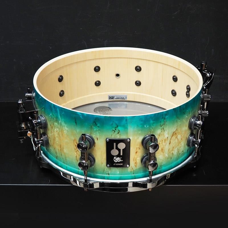 SONOR 【イケベ楽器店創業50周年記念モデル】SQ2 System Snare Drum - Maple Vintage 14x6 - Blue Burst on Scandinavian Birch 画像8