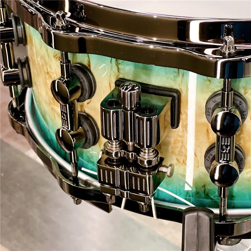 SONOR 【イケベ楽器店創業50周年記念モデル】SQ2 System Snare Drum - Maple Vintage 14x6 - Blue Burst on Scandinavian Birch [No.22772] 画像2