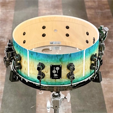 SONOR 【イケベ楽器店創業50周年記念モデル】SQ2 System Snare Drum - Maple Vintage 14x6 - Blue Burst on Scandinavian Birch [No.22772] 画像3