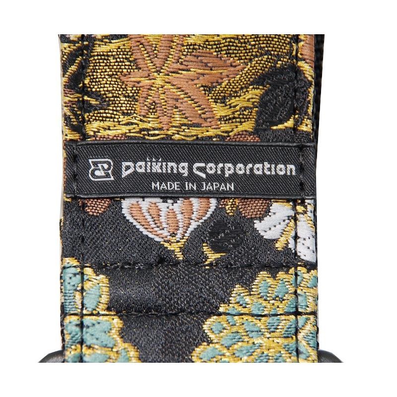 Daiking Corporation 西陣織りギターストラップ DGS-NKKH-60 金欄亀甲百花柄 画像3