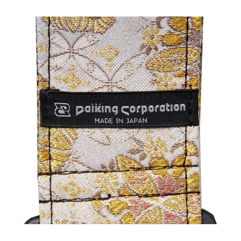 Daiking Corporation 西陣織りギターストラップ DGS-NKSH-60 金欄七宝白金柄 画像3