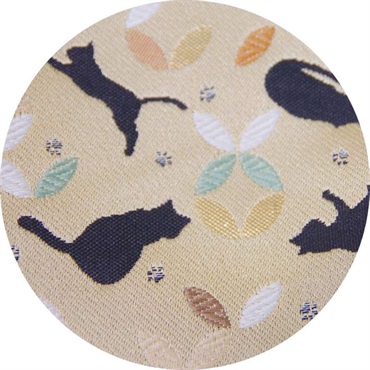 Daiking Corporation 西陣織りギターストラップ DGS-NKCS-60 金欄猫影絵柄 画像1