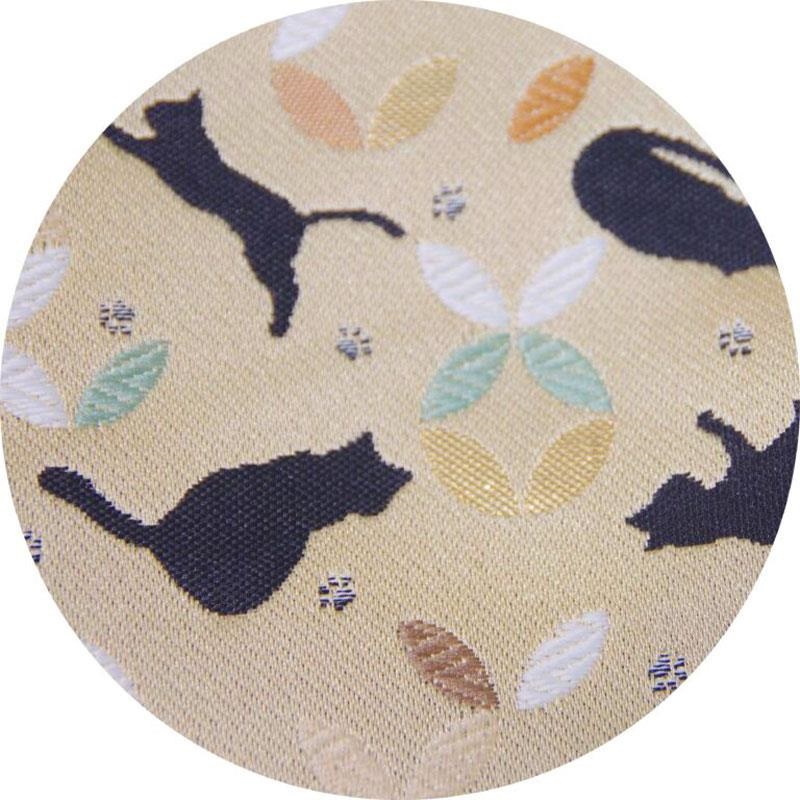 Daiking Corporation 西陣織りギターストラップ DGS-NKCS-60 金欄猫影絵柄 画像1