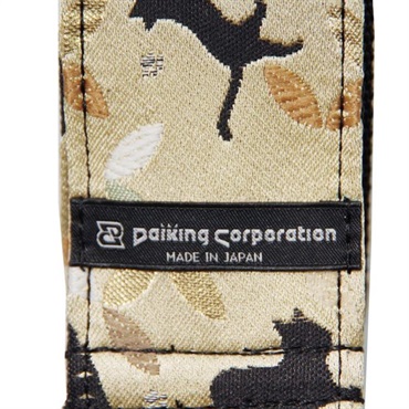 Daiking Corporation 西陣織りギターストラップ DGS-NKCS-60 金欄猫影絵柄 画像3