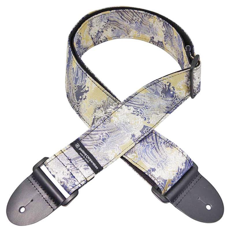 Daiking Corporation 西陣織りギターストラップ DGS-NKNG-60 金欄波頭柄 画像2