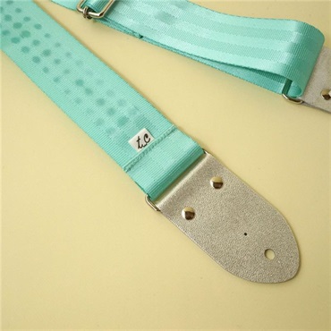 tsundrum_chan ガールズフェイバリットカラースタッズギターストラップ ミント×シルバー 画像3