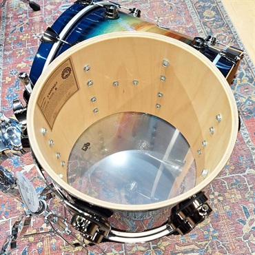 dw Collector's SonicPly 4pc Drum Kit [BD22，FT16，TT12&10 / Natural to Quick Royal Blue Burst over Horizontal Padauk] 画像9