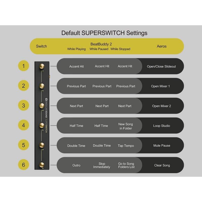 Singular Sound SUPERSWITCH (BEATBUDDY 2用フットスイッチ)(ビートバディ)(ペダルリズムマシン) 画像2