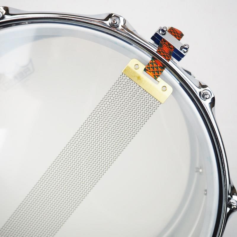 PORK PIE Seamless Aluminum 1.5mm Snare Drum 14x6.5 - Blue Alcohol Ink Satin Finish [Made in USA] 画像7