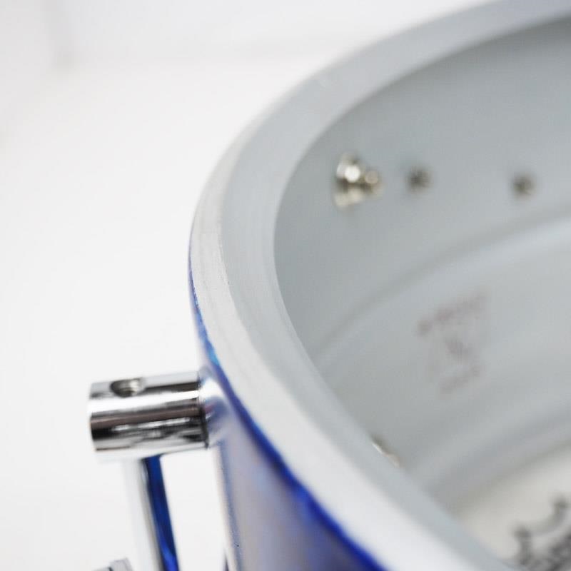 PORK PIE Seamless Aluminum 1.5mm Snare Drum 14x6.5 - Blue Alcohol Ink Satin Finish [Made in USA] 画像9