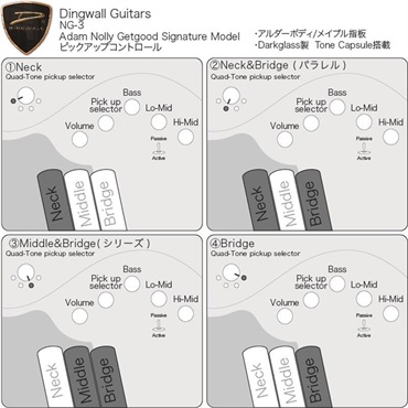 DINGWALL NG-3 6st Adam Nolly Getgood Signature Model (Ferrari Green) 画像10
