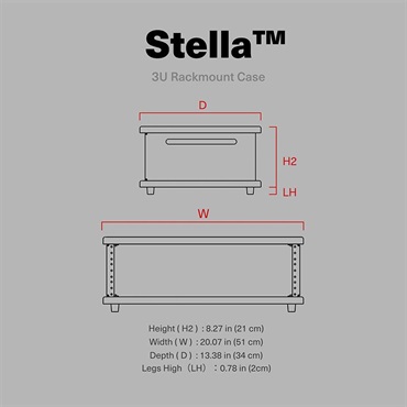 Wavebone Stella Portable Rack Case-3U Black (ウェーブボーン)(ラックケース)(19インチ)(3U) 画像2