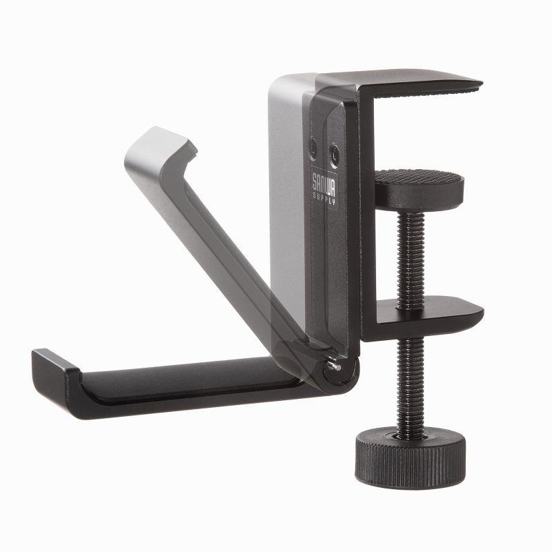 SANWA SUPPLY PDA-STN86BK (ブラック)(サンワサプライ)(ヘッドホンフック)(ヘッドホンハンガー)(金属製) 画像2