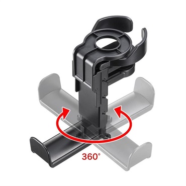 SANWA SUPPLY PDA-STN71BK (ブラック)(サンワサプライ)(ヘッドホンフック)(ヘッドホンハンガー)(回転式)(ドリンクホルダー付き) 画像1