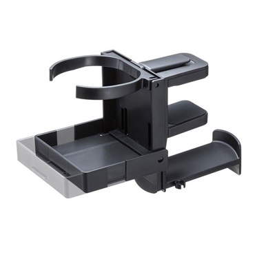 SANWA SUPPLY PDA-STN74BK (ブラック)(サンワサプライ)(ヘッドホンフック)(ヘッドホンハンガー)(ドリンクホルダー付き) 画像8
