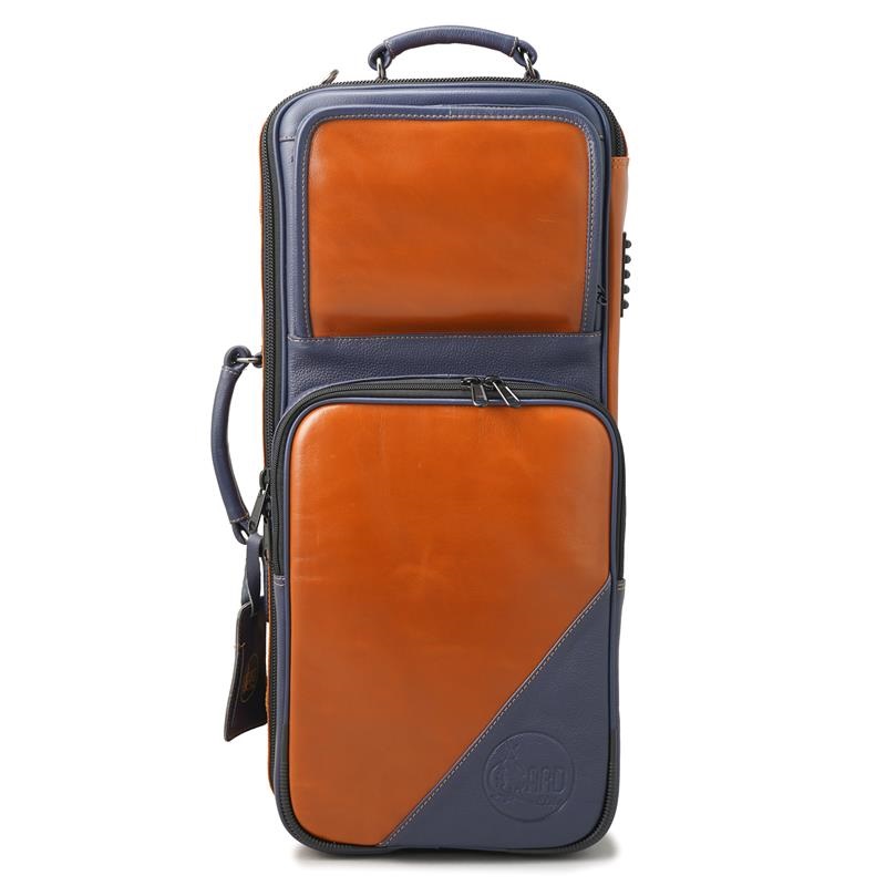 GARD BAGS ガードバッグス / エリート シリーズ 4-ECLV-NB トランペット用 ダブル ケース / ブラウン ベジタブルタンニング レザー・ネイビー レザー トリム 画像1