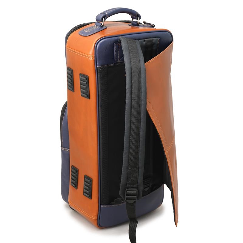 GARD BAGS ガードバッグス / エリート シリーズ 4-ECLV-NB トランペット用 ダブル ケース / ブラウン ベジタブルタンニング レザー・ネイビー レザー トリム 画像2