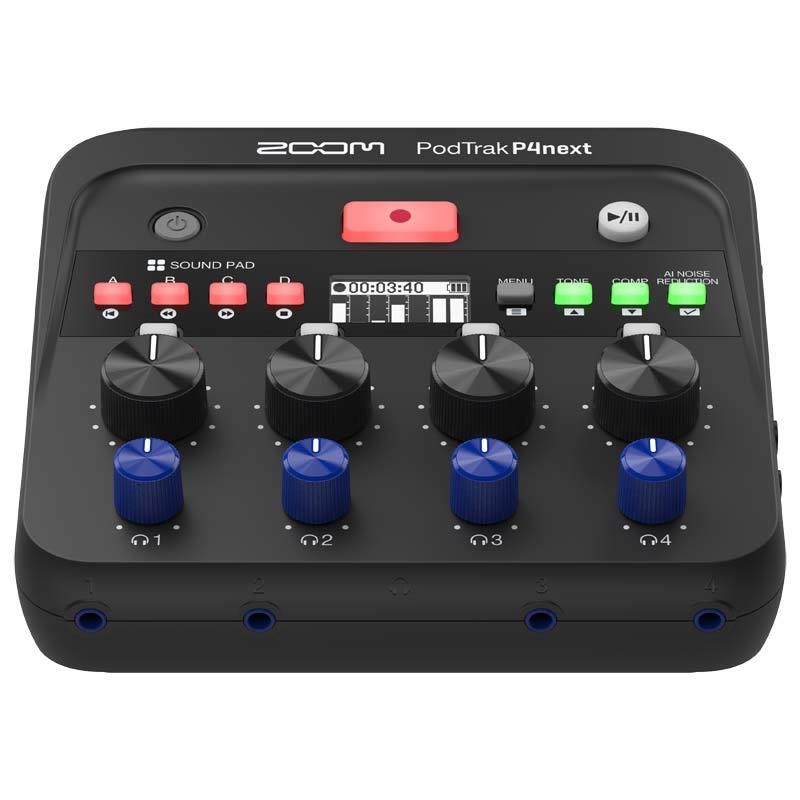 ZOOM PodTrak P4next 【予約商品・11月中旬発売予定】 (ズーム)(ポッドトラック)(ポッドキャスト用レコーダー) 画像2
