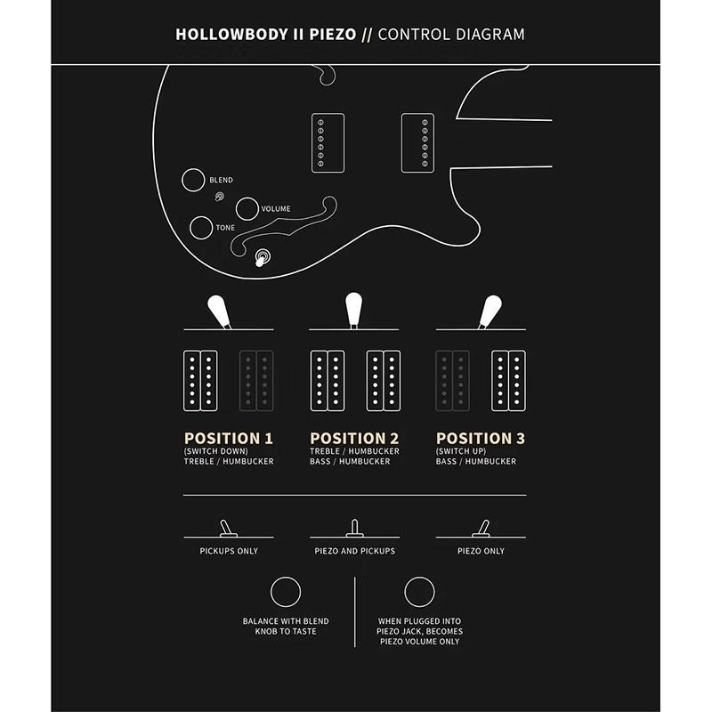 P.R.S. SE Hollowbody II Piezo (Peacock Blue) 画像9