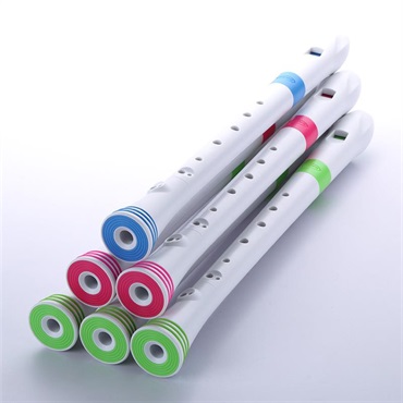 NUVO ヌーボ / FGREPKJP プラスチック製 ソプラノリコーダー Recorder (White/Pink) 画像3