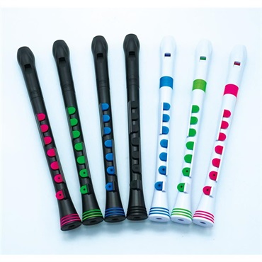 NUVO ヌーボ / N320RDBBK プラスチック製 シリコンキー付リコーダー Recorder+ (Black/Black) 画像1