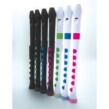 NUVO ヌーボ / N320RDBBK プラスチック製 シリコンキー付リコーダー Recorder+ (Black/Black) 画像3