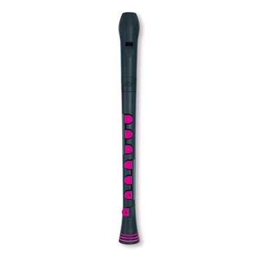 NUVO ヌーボ / N320RDBPK プラスチック製 シリコンキー付リコーダー Recorder+ (Black/Pink) 画像1