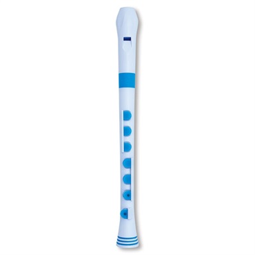 NUVO ヌーボ / N320RDWBL プラスチック製 シリコンキー付リコーダー Recorder+ (White/Blue) 画像1