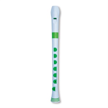 NUVO ヌーボ / N320RDWGR プラスチック製 シリコンキー付リコーダー Recorder+ (White/Green) 画像1