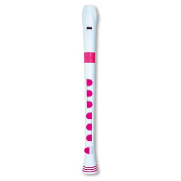 NUVO ヌーボ / N320RDWPK プラスチック製 シリコンキー付リコーダー Recorder+ (White/Pink) 画像1